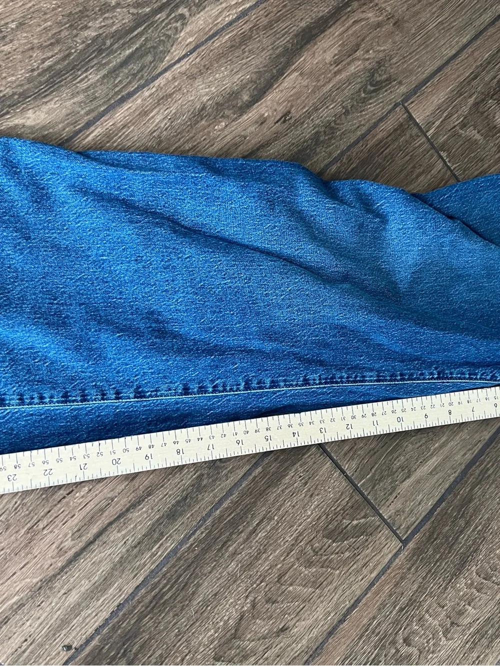 J.Crew Full Length Wide Leg Jeans Size 30P Petite High Rise Dark Wash - Picture 7 of 8